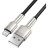 Дата кабель USB 2.0 AM to Lightning 1.0m Cafule Metal 2.4A black Baseus (CALJK-A01)