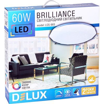 Світильник Delux LCS-003 Brilliance 60W 3000/6000K+пульт (90021359)