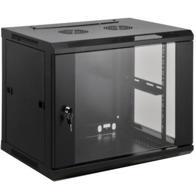 Шафа настінна Kingda 18U 19&quot; 600x600 RAL9004 (KD-007-6618)