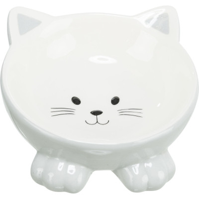 Посуд для котів Trixie Миска керамічна у вигляді котика150 мл/14 см (кольори в асортименті) (4011905248073)