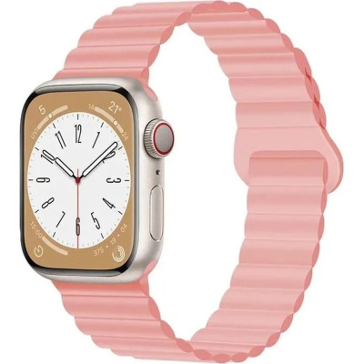 Ремінець до смарт-годинника Drobak Silicone Magnetic Link для Apple Watch All Series 38/40/41mm Pink sand (898921)