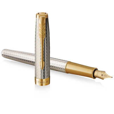 Ручка пір&#039;яна Parker SONNET 17 Silver Mistral GT  FP18 F (88 611)