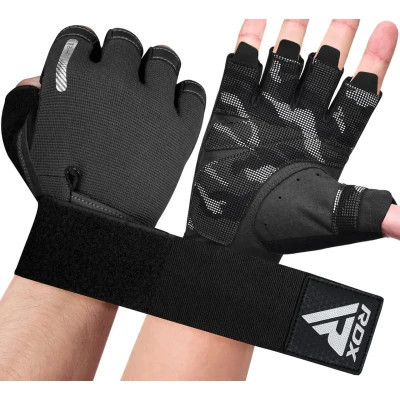 Рукавички для фітнесу RDX T2 Half Black XL (WGA-T2HB-XL)