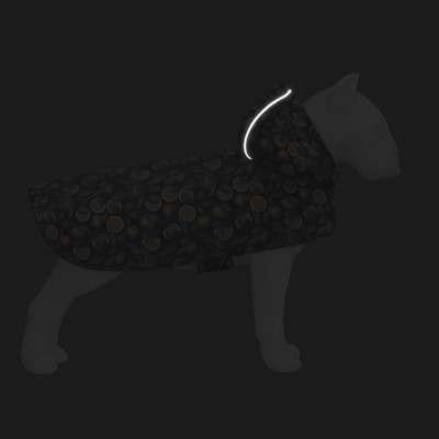 Дощовик для тварин WAUDOG Clothes Накидка з капюшоном Апельсини S (356-4054)