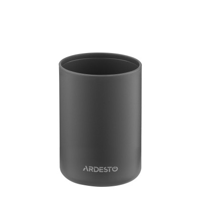 Набір для ванної кімнати Ardesto Minimalism 3 предмети Темно-сірий 360 мл (ARHB3110GB)