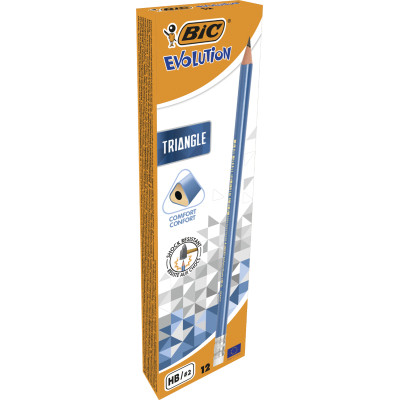 Олівець графітний Bic Evolution Triangle НВ 2 мм з гумкою (bc964849)