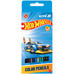 Олівці кольорові Kite Hot Wheels двосторонні, 12 шт. 24 кольори (HW25-054)