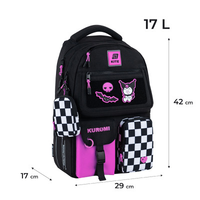 Рюкзак шкільний Kite Education teens 2587M HK-2 Kuromi (HK25-2587M-2)