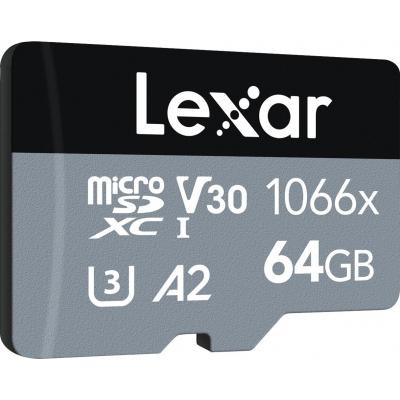 Карта пам&#039;яті Lexar 64GB microSDXC class 10 UHS-I 1066x Silver (LMS1066064G-BNANG)
