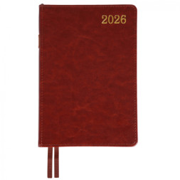 Тижневик Leo planner А5 датований 2026 &quot;City&quot;, твердий, коричневий, 368 сторінок (252668)