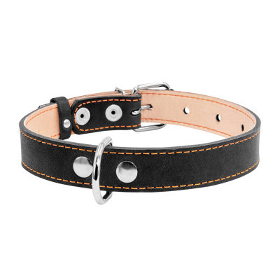 Ошейник для животных Collar двойной Ш 25 мм Д 38-50 см черный (02291)