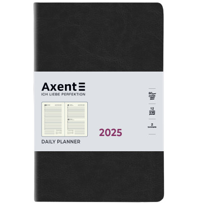 Тижневик Axent датований 2025 Partner City Soft 145х210 мм, чорний (8821-25-01-A)