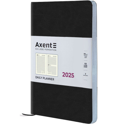Тижневик Axent датований 2025 Partner City Soft 145х210 мм, чорний (8821-25-01-A)