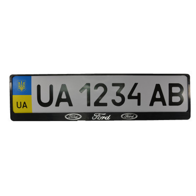 Рамка номерного знака CarLife пластик з об&#039;ємними літерами Ford (2шт) (24-004)