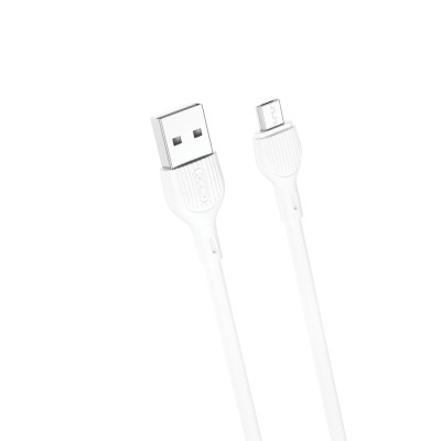 Дата кабель USB 2.0 AM to Micro 5P 1.0m 2.1A white XO (NB200-M-WH)