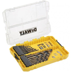 Набір свердл DeWALT по металу Black&amp;Gold HSS-G, 21 шт, кейс ToughCase (DT70755)