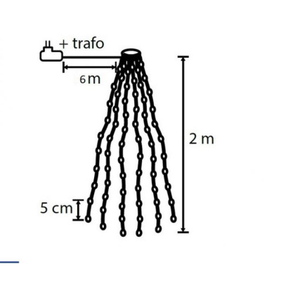 Гірлянда Luca Lighting Конус 2м 480 LED теплий білий (8720362027089)