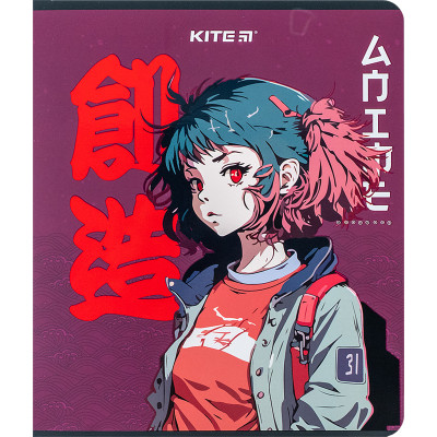 Зошит Kite Anime 24 аркушів, клітинка (K24-238)