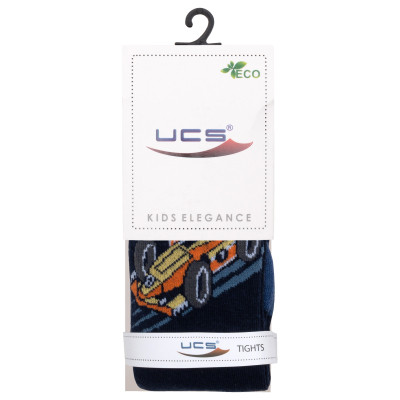 Колготки дитячі UCS Socks з машинками (M0C0301-2307-3B-darkblue)