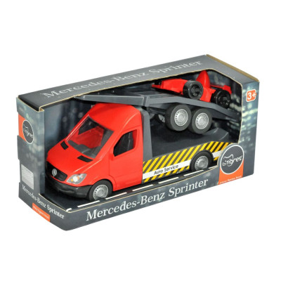 Спецтехніка Tigres Mercedes-Benz Sprinter евакуатор з лафетом (червоний) (39740)