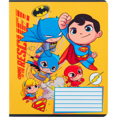 Зошит Kite DC Comics, 12 аркушів, клітинка (DC24-232)