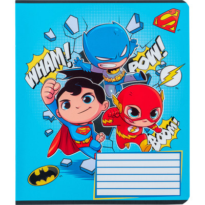 Зошит Kite DC Comics, 12 аркушів, клітинка (DC24-232)