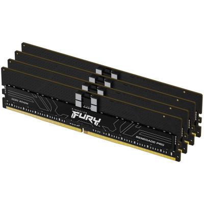 Модуль пам&#039;яті для сервера Kingston 128GB 6000MT/s DDR5 ECC Reg CL32 DIMM (Kit of 4) FURY Renegade Pro EXPO (KF560R32RBEK4-128)