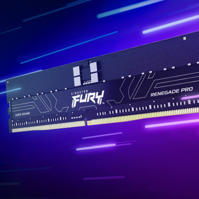 Модуль пам&#039;яті для сервера Kingston 128GB 6000MT/s DDR5 ECC Reg CL32 DIMM (Kit of 4) FURY Renegade Pro EXPO (KF560R32RBEK4-128)
