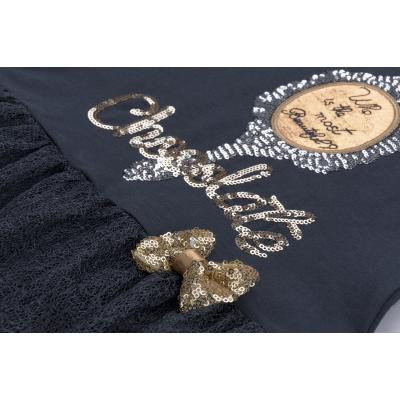 Плаття дитяче Breeze з мереживною спідницею &quot;Chocolate&quot; (9637-92G-blue)