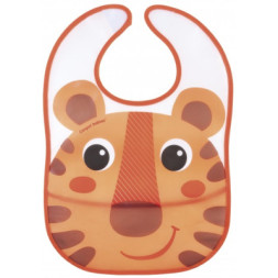 Слинявчик Canpol babies Hello Little пластмасовий з кишенькою Жовтогарячий (9/232_ora)