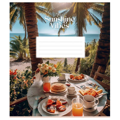 Зошит Школярик Sunshine vibes 36 аркушів лінія (036-3319L)