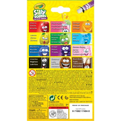 Олівці кольорові Crayola Silly Scents Твістщо викручуються (washable) з ароматом, 12 (256357.024)