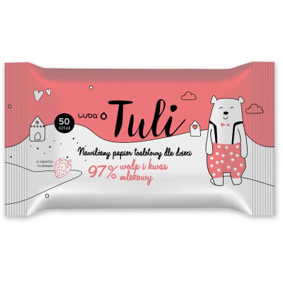 Туалетний папір Luba Tuli Зволожений для дітей Полуниця 50 шт. (5903968220457)