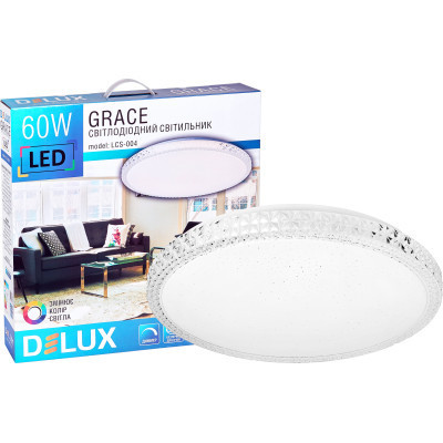 Світильник Delux LCS-004 Grace_60W 3000/6000K+пульт (90021361)