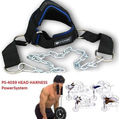Манжета для тяги Power System PS-4039 Head Harness для шиї Black/Blue (PS-4039_Black-Blue)