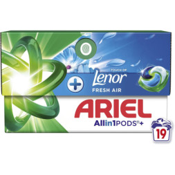Капсули для прання Ariel Pods+ All-in-1 Touch of Lenor Дотик свіжого повітря Lenor 19 шт. (8700216765954)