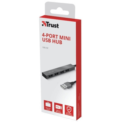 Концентратор Trust Halyx Aluminium 4-Port Mini USB Hub (23786_TRUST)
