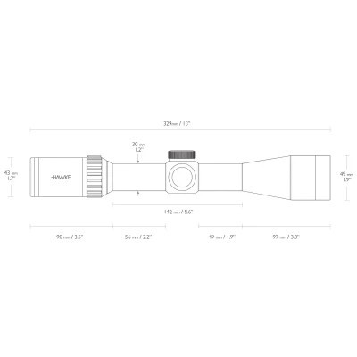 Оптичний приціл Hawke Vantage 30 WA 3-9x42 сітка L4A Dot з підсвічуванням (14279)
