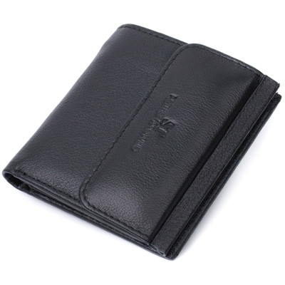 Гаманець ST Leather З натуральної шкіри Чорний (22719)