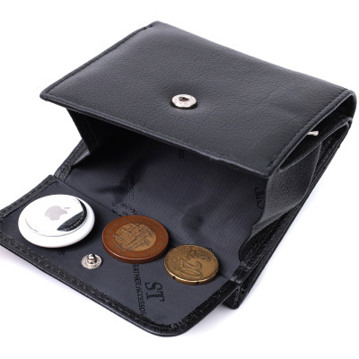 Гаманець ST Leather З натуральної шкіри Чорний (22719)