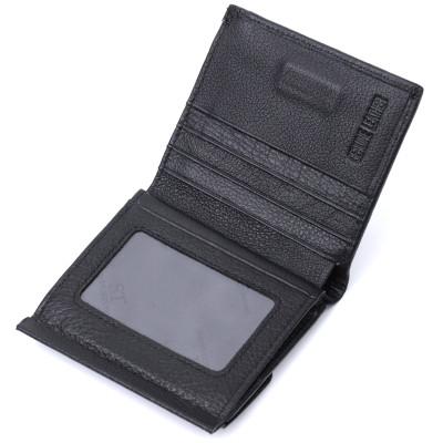Гаманець ST Leather З натуральної шкіри Чорний (22719)