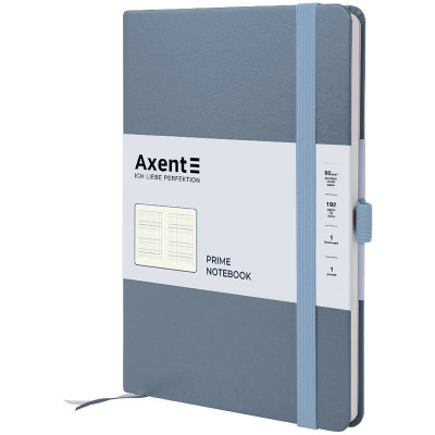 Книга записна Axent Partner Prime 145x210 мм 96 аркушів, клітинка сіра (8305-62-A)