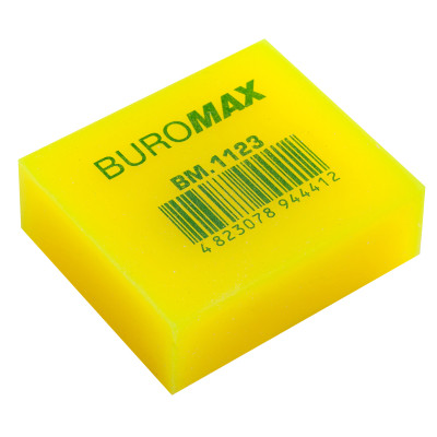 Гумка Buromax NEON, прямокутна 40x35x14 мм, м&#039;який пластик, асорті кольорів (BM.1123)