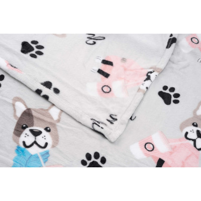 Плед Ardesto Flannel бульдоги 160х200 см (ART0112PB)