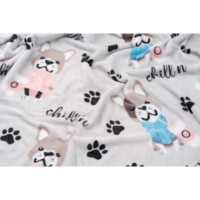 Плед Ardesto Flannel бульдоги 160х200 см (ART0112PB)