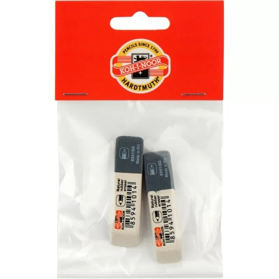 Гумка Koh-i-Noor комбінована BlueStar, 6521/60 (полібег 2 шт) (6521/60/2/P)