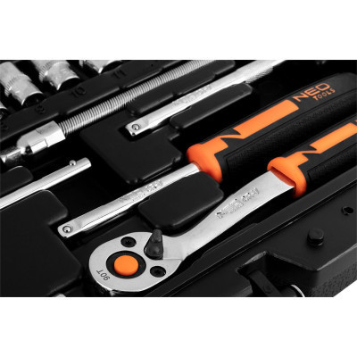 Набір інструментів Neo Tools 46шт, 1/4&quot;, CrV, кейс (10-004)