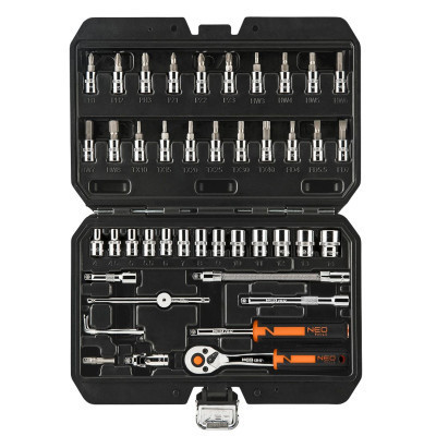 Набір інструментів Neo Tools 46шт, 1/4&quot;, CrV, кейс (10-004)