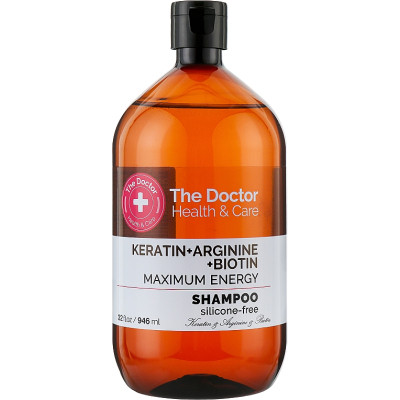 Шампунь The Doctor Health &amp; Care Keratin + Arginine + Biotin Maximum Energy 946 мл (8588006041705)