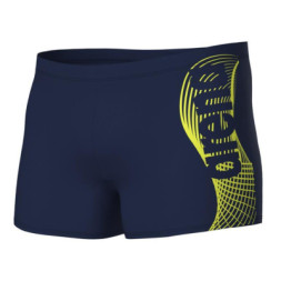 Плавки Arena Wake Swim Short 008069-703 чорний, салатовий 85 (3468337399568)